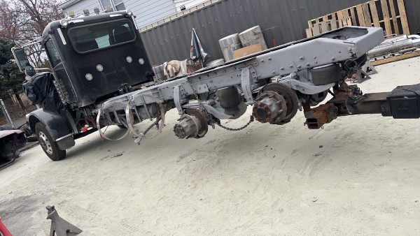 Semi truck driveline work